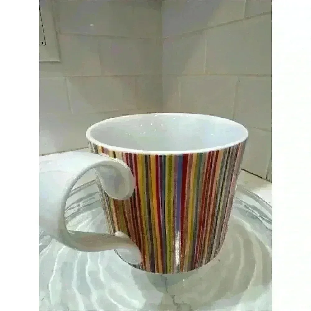 Starbucks Vertical Rainbow Stripe Mug 13oz Pre-owned 2008 Retired